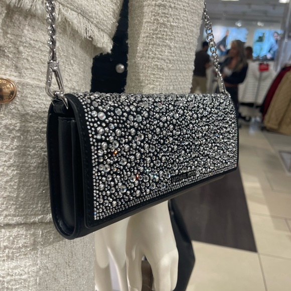 MICHAEL KORS Jet Set Medium Embellished Metallic Leather Clutch Crossbody
Black - Picture 15 of 16